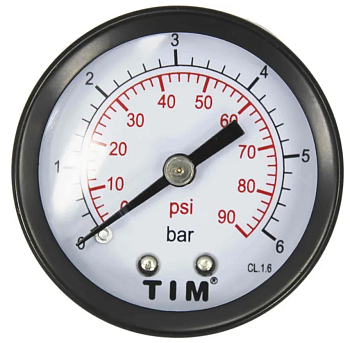 Манометр аксиальный корпус TIM 1/4" 0...10 бар гориз.